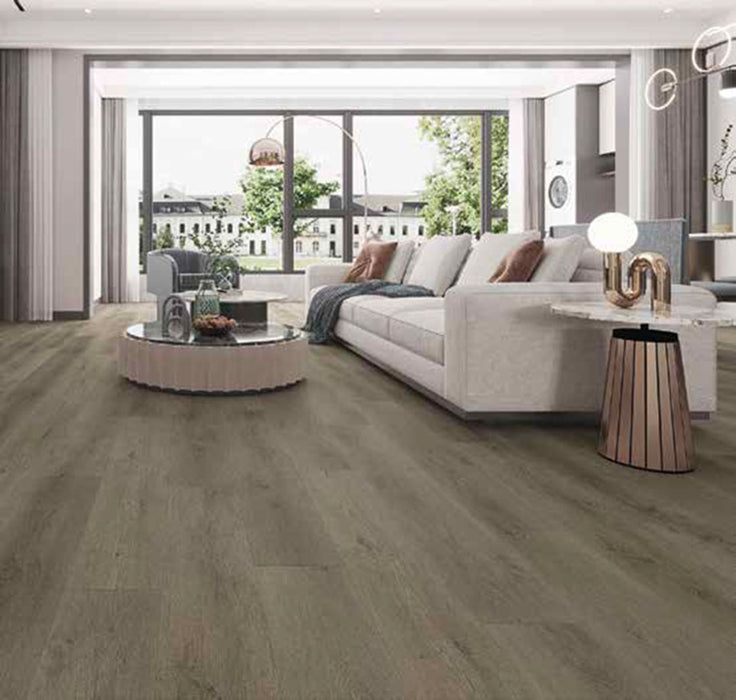 Pavimento SPC effetto legno 6mm con materassino integrato - Baufloor QUARZO 1,98 mq foto ambientata