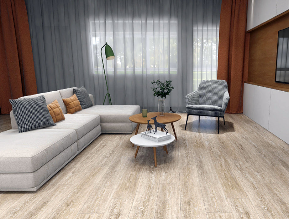 Pavimento SPC effetto legno 6mm con materassino integrato - Baufloor PERLA 2,68 mq foto ambientata