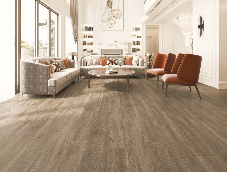 Pavimento SPC effetto legno 6mm con materassino integrato - Baufloor CRISTALLO 1,98 mq foto ambientata