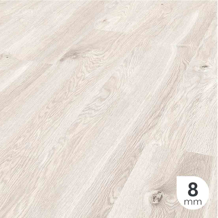 Pavimento in laminato da 8 mm Baufloor Oceano, tonalità grigio per interni moderni e luminosi
