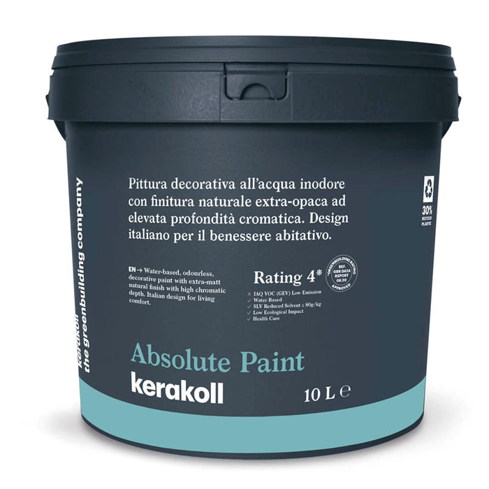 Absolute Paint Kerakoll Pittura decorativa all'acqua extra opaca colorabile con Kerakoll Color Collection
