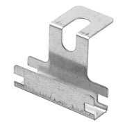 Gancio ortogonale per profili in cartongesso 50/27. Corpo in acciaio zincato, per il bloccaggio ad incrocio ed unione ortogonale dei profili da soffitto