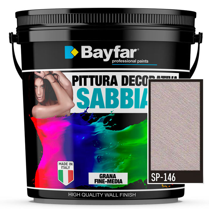 Pittura decorativa perlato effetto sabbiato metallico perlescente 2,5 LITRI - Bayfar