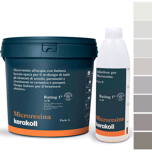 Microresina Kerakoll all’acqua per piastrelle, pavimenti, ceramica e parquet colorata con finitura laccata opaca Soft Lavander