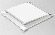 Botola di ispezione per cartongesso con plafoniera a LED e telaio in alluminio e sportello removibile, IP40 installabile filomuro e su tutti i controsoffitti