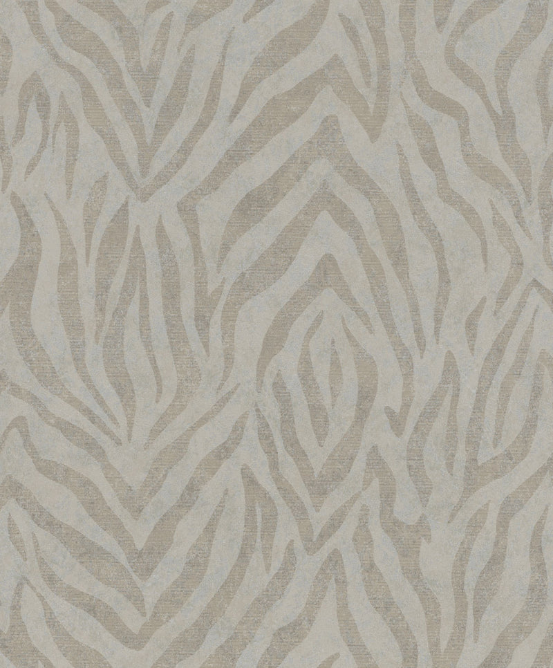 Dettaglio texture carta da parati zebrata colore tortora e sabbia collezione Friends cod. 2434816