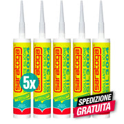 Silicone bianco antimuffa Saratoga SIL3004 - 5 pezzi