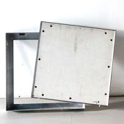 Botola professionale FF Systems MPW per muratura esterna. Lastra cementizia 12,5mm, chiusure click-clack in acciaio INOX e guarnizione tenuta aria/polvere