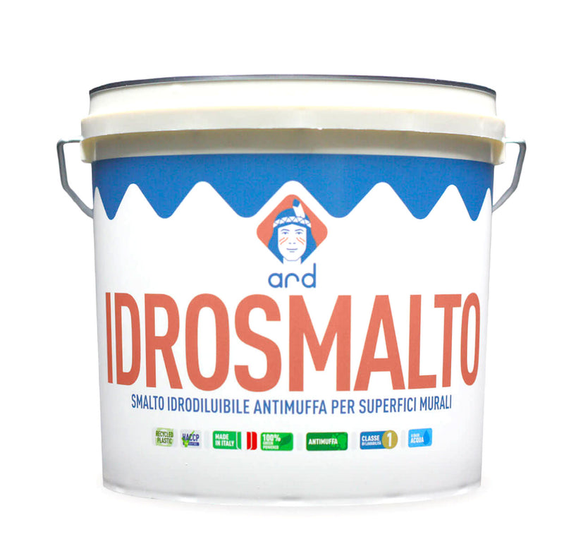Pittura antimuffa per interni smalto murale satinato HACCP IDROSMALTO ARD RACCANELLO