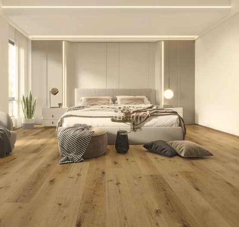 Pavimento SPC effetto legno 6mm con materassino integrato - Baufloor PAPIRO 1,98 mq foto ambientata
