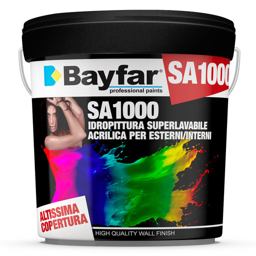 Idropittura superlavabile acrilica per interni ed esterni Bayfar SA1000