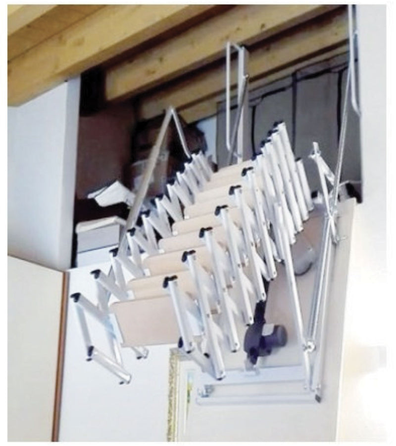 Scala retrattile per soppalco a pantografo elettrica - Starlux Elegant