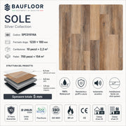 Scheda tecnica del pavimento SPC Baufloor Sole Silver Collection 5 mm