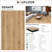 Scheda tecnica pavimento SPC Baufloor Senape Silver Collection 5 mm