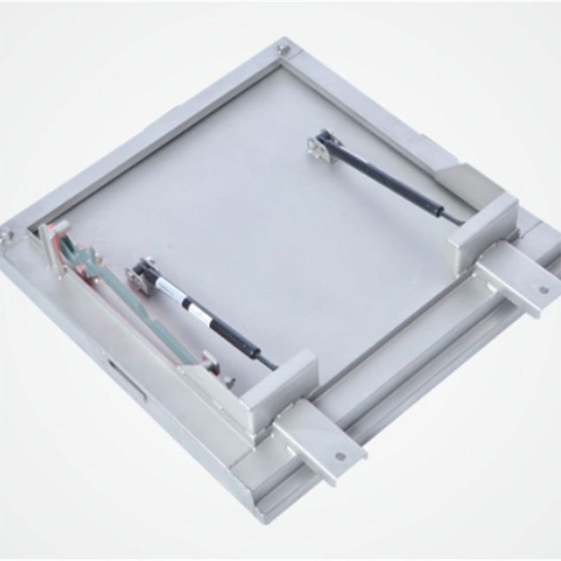 Meccanismo di apertura servoassistita con pistoni per chiusino inox professionale