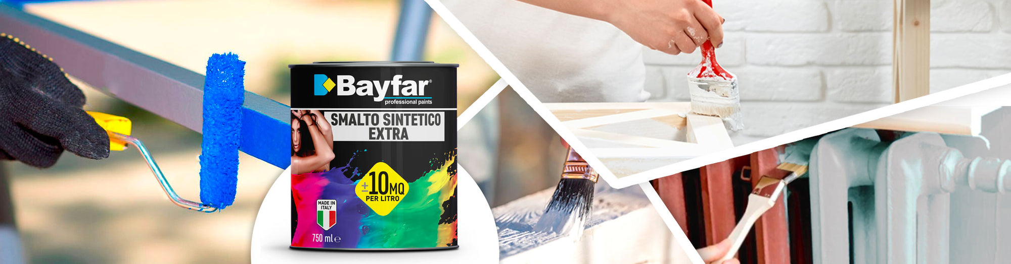 Vernice per legno e ferro da interno e da esterno, formato da 750ML - 2,5 e 14 litri