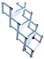 Dettaglio della struttura a pantografo in acciaio verniciato bianco della scala elettrica Starlux Elegant Luxin