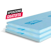 Lastre in polistirene espanso estruso (XPS) per isolamento termico, isolante formato da un polimero termoplastico espanso a celle chiuse molto leggero.
