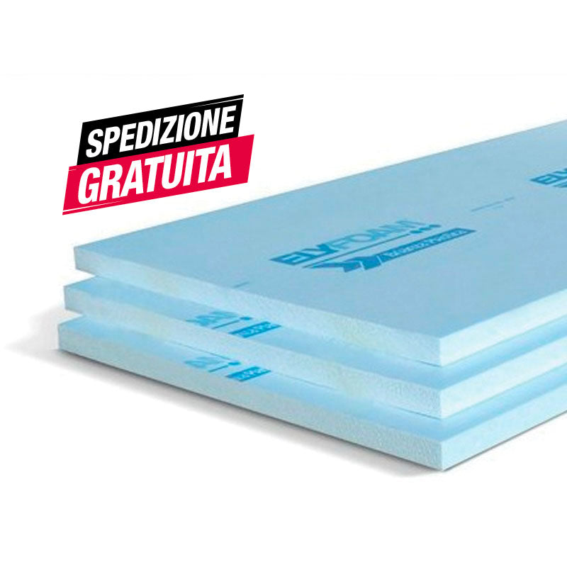 Lastre in polistirene espanso estruso (XPS) per isolamento termico, isolante formato da un polimero termoplastico espanso a celle chiuse molto leggero.