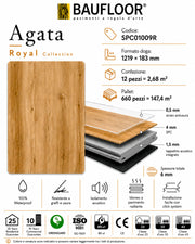 Scheda tecnica pavimento SPC Baufloor Agata Royal Collection 6 mm con materassino integrato