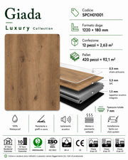 Scheda tecnica pavimento SPC Baufloor Giada 7 mm Luxury Collection