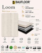 Scheda tecnica Baufloor Loom SPC 8 mm con materassino acustico integrato