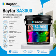 Caratteristiche tecniche della pittura al quarzo Bayfar SA3000 per esterni e interni