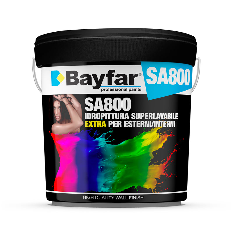 Pittura superlavabile extra bianca effetto setato Bayfar SA800