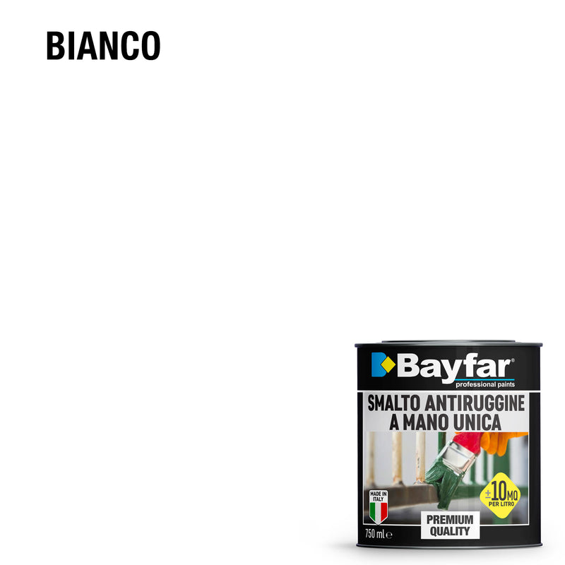 Smalto vernice per ferro una mano antiruggine per ferro e lamiera zincata bianco lucido