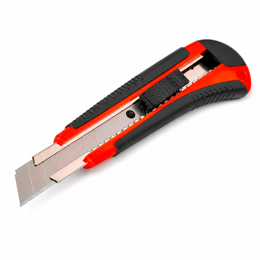 Cutter taglierino da 18 mm con manico in plastica e lame di ricambio incluse