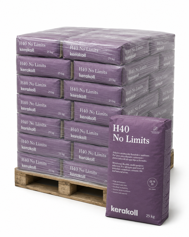 Pallet Kerakoll H40 No Limits 25 kg per forniture B2B, imprese e rivenditori