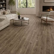 Pavimento SPC Baufloor Lavanda 7 mm ambientato in soggiorno moderno