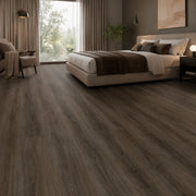 Pavimento SPC Baufloor Pino 7 mm ambientato in camera da letto moderna