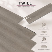 Posa click pavimento SPC Baufloor Twill a spina di pesce senza colla