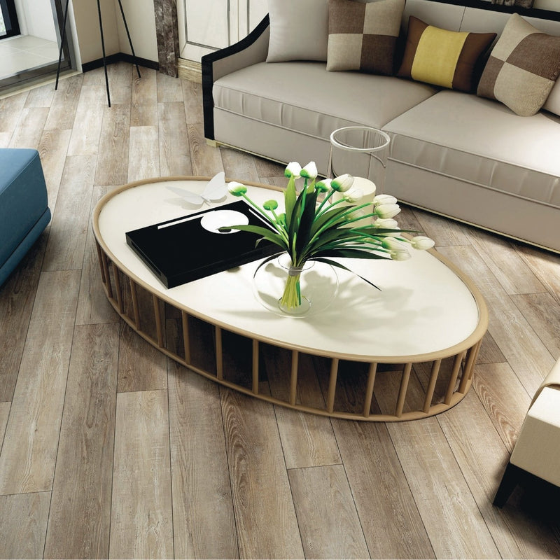 Pavimento SPC Baufloor Alabastro 6 mm con materassino integrato – Confezione 2,23 m²