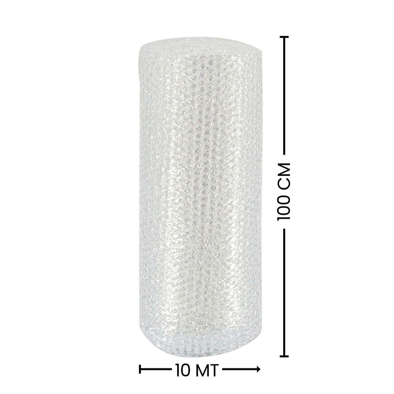 Dimensioni rotolo pluriball: altezza 100 cm e lunghezza 10 metri per traslochi e spedizioni.