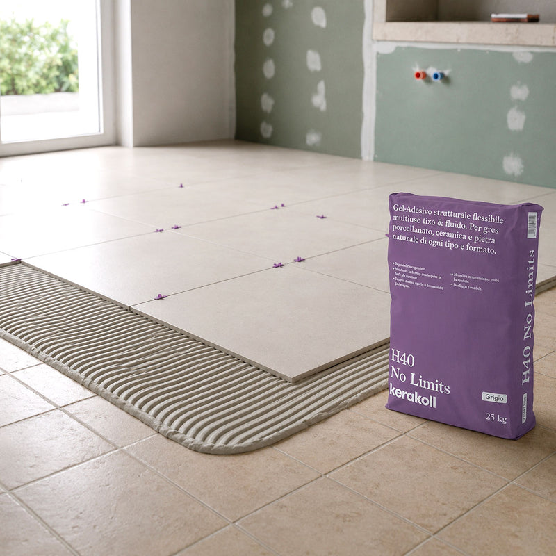 Posa pavimento su pavimento con gel-adesivo Kerakoll H40 No Limits