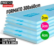 Lastre in polistirene espanso estruso (XPS) per isolamento termico, isolante formato da un polimero termoplastico espanso a celle chiuse molto leggero.