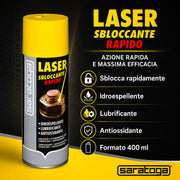 Caratteristiche dello sbloccante lubrificante Saratoga Laser 400 ml