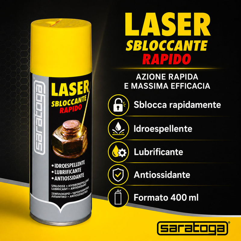 Caratteristiche dello sbloccante lubrificante Saratoga Laser 400 ml