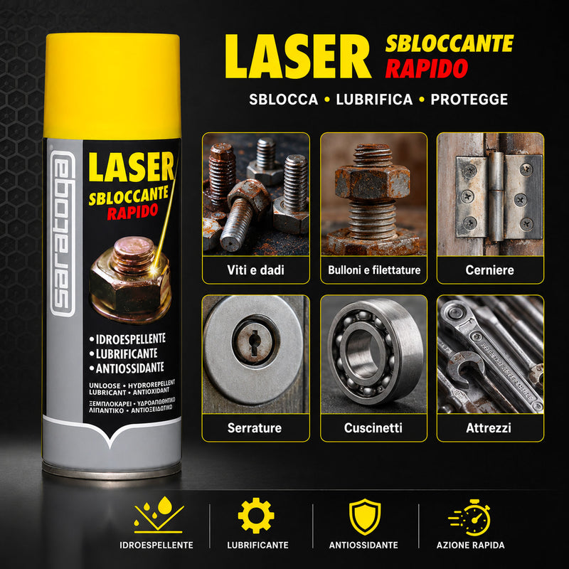 Utilizzi Saratoga Laser su viti dadi bulloni e cerniere