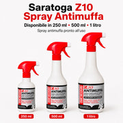Saratoga Z10 spray antimuffa disponibile nei formati 250 ml 500 ml e 1 litro