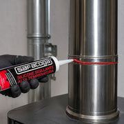 Sigillante Saratoga alta temperatura utilizzato per sigillare due tubi metallici di una canna fumaria