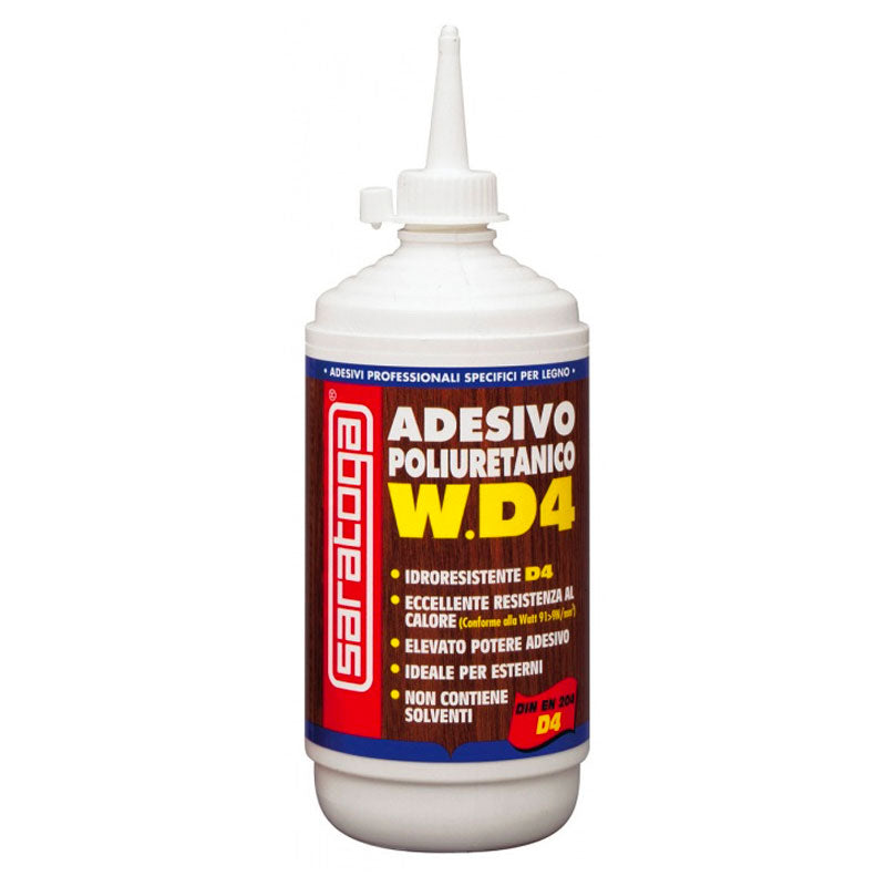 Colla per legno adesivo poliuretanico Saratoga W.D4 500g