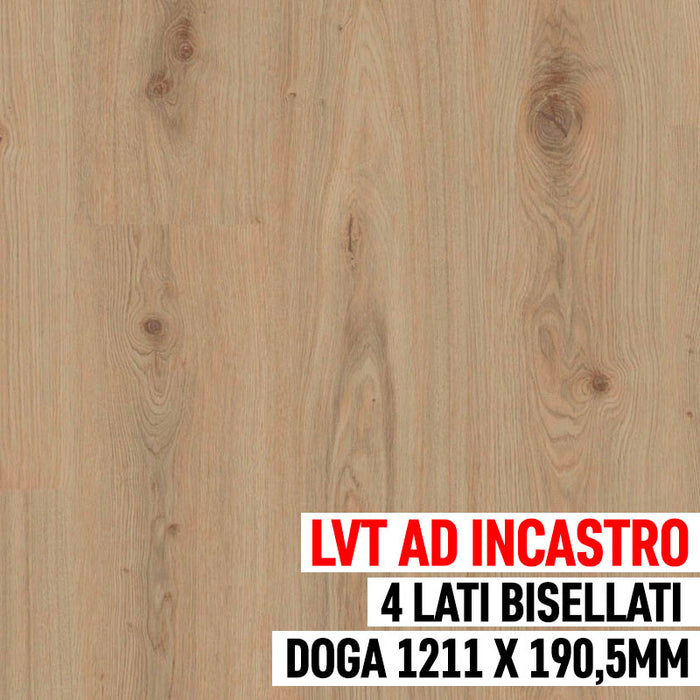 Pavimento in LVT ad incastro Click, Rovere Delicate NATURAL - Tarkett Starfloor Click Solid 55
