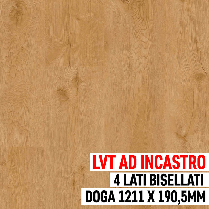Pavimento in LVT ad incastro Click, Rovere Alpine WARM NATURAL - Tarkett Starfloor Click Solid 55