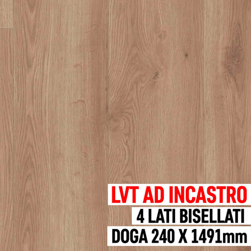 Pavimento in LVT ad incastro Click, Rovere Contemporary NATURAL - Tarkett Starfloor Click Solid 55