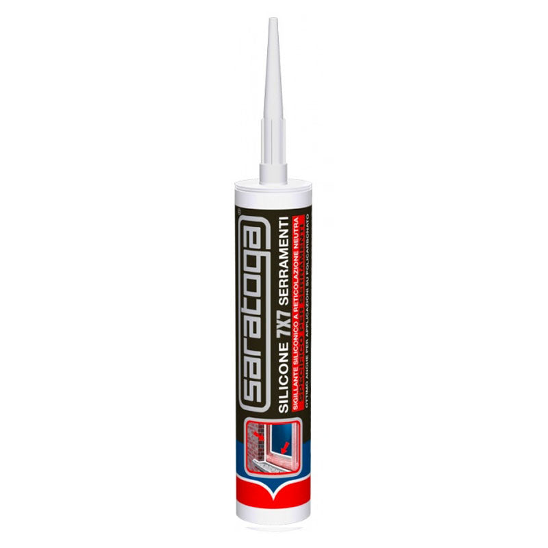 Saratoga Silicone sigillante neutro 7x7 Serramenti - cartuccia da 280ml