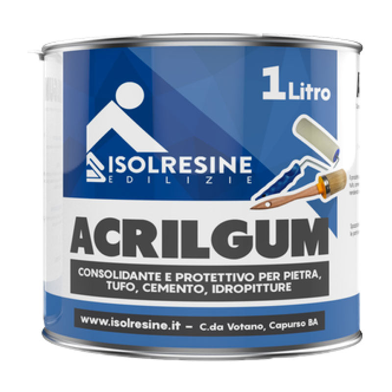 Consolidante e protettivo per pietra, tufo, cemento e idropitture - Isolresine ACRILGUM