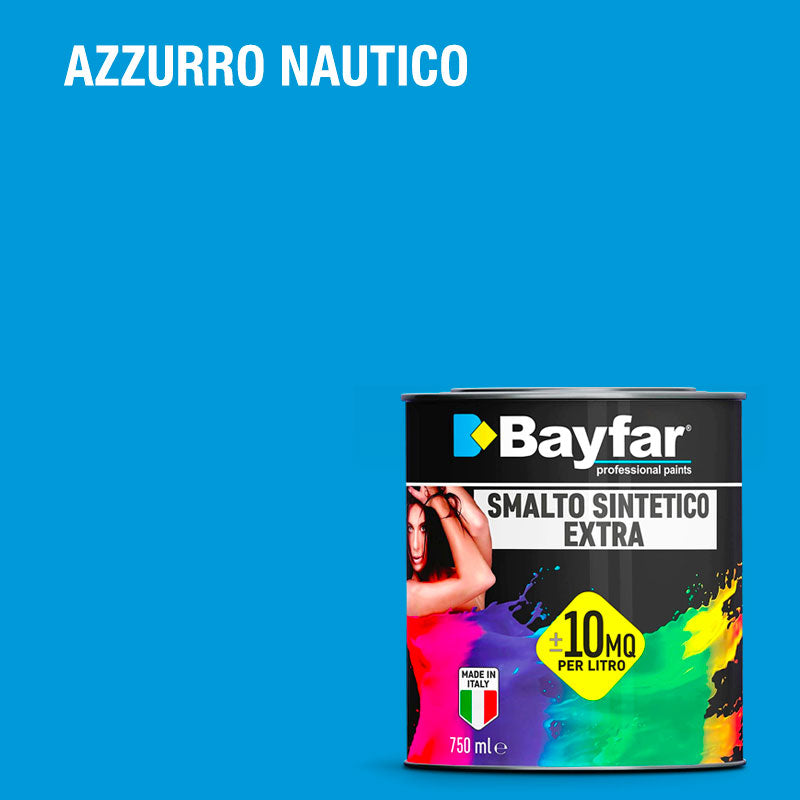 Vernice per ferro e legno adatto per esterno e interno, formato da 750ML e da 2,5L Azzurro nautico
